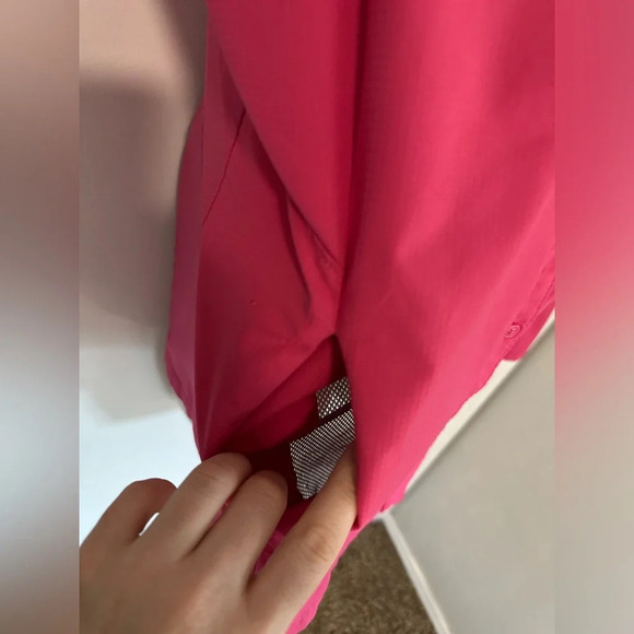 Columbia Omni Shade Tamiami button Up Shirt Vented FL7277 Pink Womens XL #1284 - Picture 3 of 13